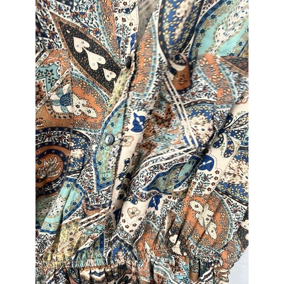 ANTHROPOLOGIE by HOLDING HORSES Paisley Palette Shirtdress DRESS 10 Top Large - Picture 6 of 11